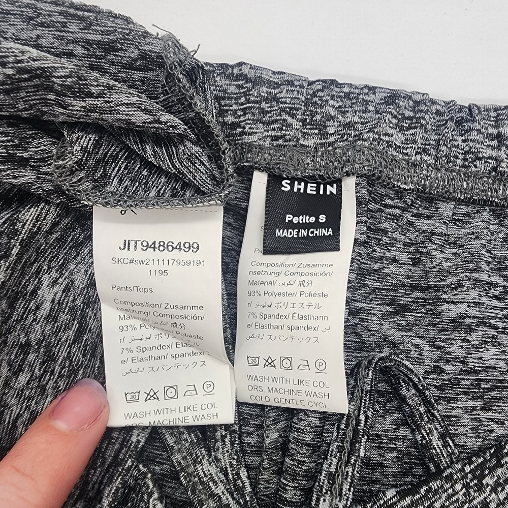 NWOT Grey Marled Cami Crop Top & Leggings Casual Athleisure Outfit Set - Picture 5 of 6